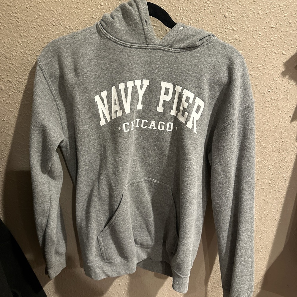 Gildan Gray Hoodie with White Text